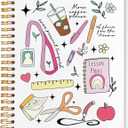 VIIJJUE Trendy Teacher Notebook, Back to School Teacher Gifts Journal, Teachers Appreciation Gifts Journals for Writing, Aesthetic Teaching Hardcover Spiral Notebooks, 5.5x8.3 Inch