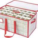 Sattiyrch Plastic Christmas Ornament Storage Box with Trays,Customizable Dividers, Dust-Proof Durable Ornament Organizer Holder,Christmas Storage Containers,Holds 128 x 3 Ornaments