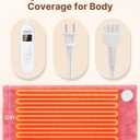 RENPHO Electric Heating pad for Back, Mothers Day Gifts & Birthday Gifts for Her Him, Heating Pads for Neck and Shoulder, FSA Eligible HSA Store, Auto-Off, ETL Certified, Extra Large 12"x24" Pink