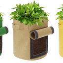 6 Pack 7 Gallon Potato Grow Bags With Flap and Handle, Garden Planting Bag, Nonwoven Fabric Vegetables Growing Bags for Tomato Carrot Onion