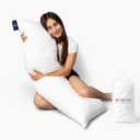 Beckham Hotel Collection Customizable Body Pillow with Soft Extra Fill  Cotton Shell & Soft Down Alternative Fill  20"x54" - Body Pillow Insert for Sleeping & Reading - Long Pillow For Side Sleepers