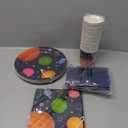 Juvale Outer Space Party Supplies Bundle Plates, Napkins, Cups, and Cutlery - Serves 24, 144 Total Pieces for a Fun and Memorable Birthday Celebration - Space Party Plates