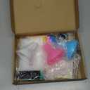 Protein Powder Travel Container Set - Reusable Powder Supplement Container To Go - 21pc Single Dose Bags and 3pc Large Travel Containers Zip Up Bags (BLUE-BLACK-GREY)