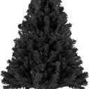 4ft Black Christmas Tree - Premium Hinged Artificial Small Christmas Tree, Canadian Fir Full Bodied 4 Feet Tree with 320 Tips, Lightweight and Easy to Assemble Holiday Dcor Tree with Metal Stand
