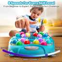 Whack Mole Game for Kids, Idea Gift for 3-12 Year Old Boys and Girls, Interactive Pounding Toy with 2 Hammers, Lights & Sounds, 3 Game Modes Educational Toy for 3 4 5 6+ Year Old Boys- Blue