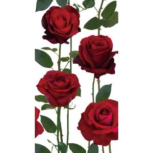 150PC Rose Floral Paper Napkins Flowers Paper Napkins Disposable Rose Floral Guest Napkin Decorative Hand Napkin, Red Roses Flowers Dinner Guest Napkin for Roses Party Supplies, 12.5"X15.5"