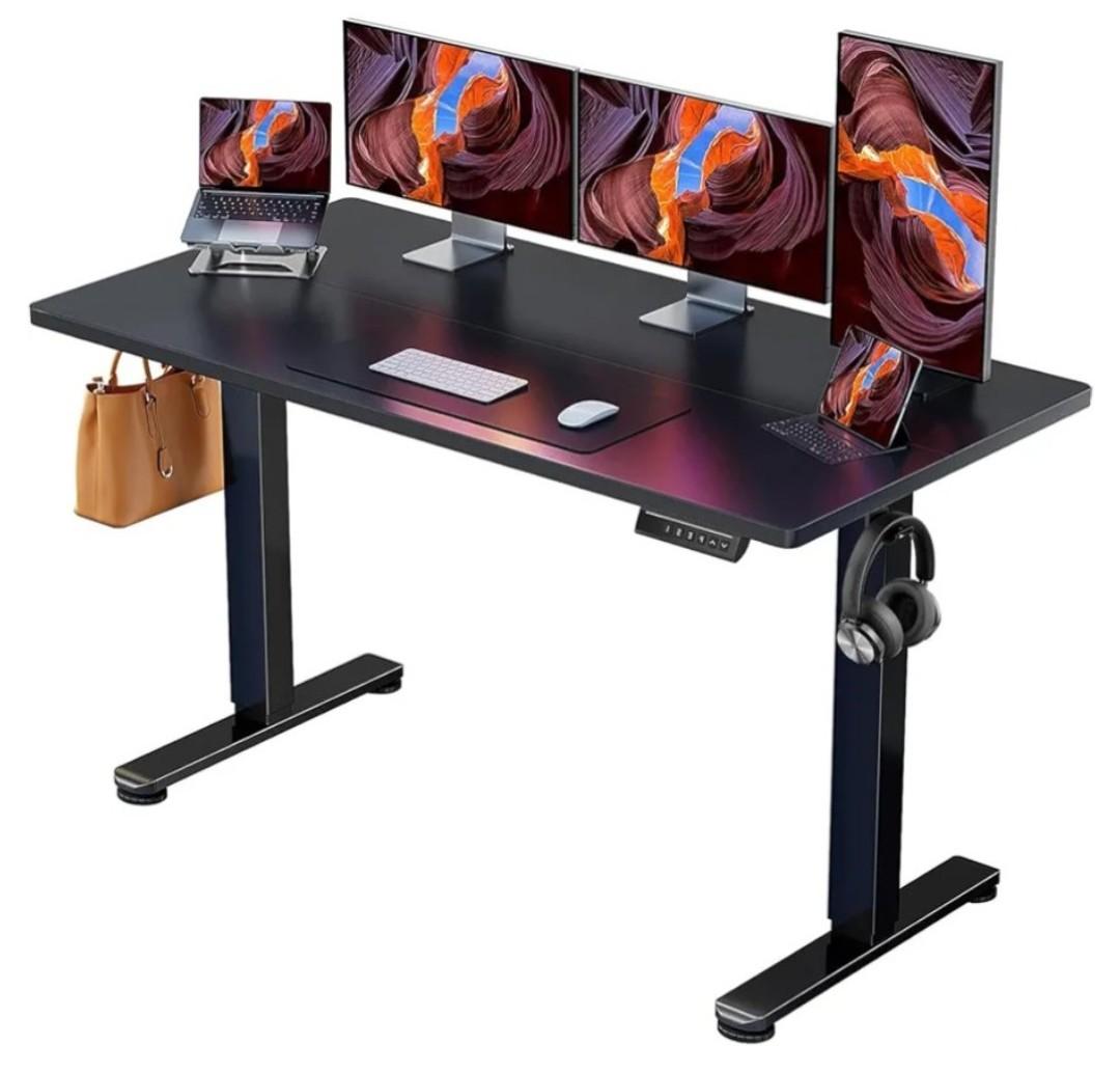 ErGear Height Adjustable Electric Standing Desk, Inches Sit Stand up Desk, Large Memory Computer Home Office Desk with Two-Piece Desktop
