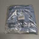 Women's Casual Stretchy Denim Shorts High Waisted Folded Hem Jeans Shorts (L)