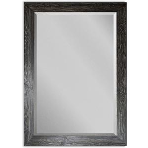 Wexford Home Black Rustic Mirror Rectangular Barnwood Framed Wall Mirror for Home Decor, Vertical or Horizontal Hanging, 41x29