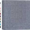 Mublalbum Small Photo Album 4x6 200 Photos Linen Cover Picture Book with Horizontal Pockets for Family Wedding Baby and Anniversary (Gray)