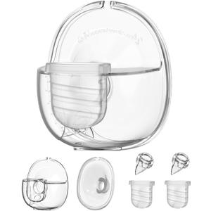 Wearable Breast Pump Parts Include Duckbill Valve, Silicone Diaphragm, 24mm Flange, Milk Collector Cup Compatible with Lansinoh Discreet Duo, Mammanuwa, Nuliie S32 Breast Pump, 2 Sets