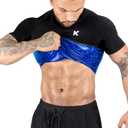 Kewlioo Sauna Shirt for Men - Heat Trapping Sweat Vest, Sauna Suit For Men, Compression Workout Sweat Suit for Gym, Workouts (Black, XL)