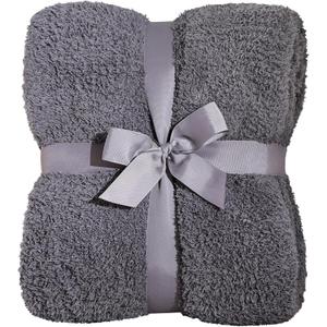 Panku Ultra Soft Cozy Knit Throw Blanket for Couch and Bed, Knitted Luxury Cozy Warm Fleece Blanket Throw, Plush Fluffy and Fuzzy Blankets for Gift (50x60 Inches, Dove Grey)