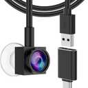 Eye Contact Webcam 1080P Auto Focus with Suction Cup of Center Screen, Web cam with Noise-Cancelling Microphone for PC and Laptop,Plug & Play USB Webcam for Zoom/Teams/Streaming