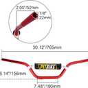 Universal 7/8 Inch 22mm Dirt Bike Handlebars, Upgraded Pit Bike Handlebar with Foam Pad for Motocross CRF YZF KXF KLX RMZ DRZ Pit Dirt Bike ATV Quad - Red