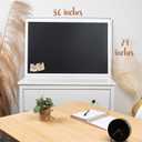 Loddie Doddie Magnetic Chalkboard & Magnet Board - 36 in x 24 in, White Wood Frame - Chalk Calendar for Wall Organization - Magnetic Bulletin Board for Magnet Display - Menu Sign for Kitchen Decor