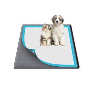 Pee Pad Holder for Dogs,Silicone Dog Puppy Pad Holder, 34 x 28 No Spill Raised Lip High Edge,Portable, LeakProof Mat Holder for Dog Training Pads,Square Potty Trays for Home Floor Protection