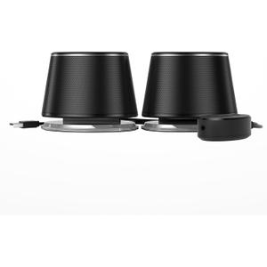 Amazon Basics Bluetooth Computer Speakers with USB 3.0, LED Blue Lighting, Volume Control, USB Powered, Set of 2