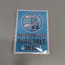 Hand Cleaner Here Vinyl Store Signs (5 x 7 Inches, 6 Pack)