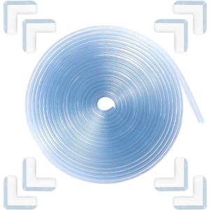 Edge Corner Protector Baby Proofing 18ft (5.5M) with 8 Corners, Clear Soft Corner Protectors Baby Proof, Furniture Corner Guard & Edge Safety, Edge Protector for Table and Fireplace