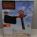 BLACK+DECKER Leaf Blower Leaf Vacuum and Leaf Mulcher 3-in-1, Electric Blowers for Lawn Care, 12 Amp, 250 MPH, 400 CFM (BV6000)