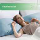 Body Pillowcase, Cooling Viscose from Bamboo Pillow Cover with Zipper Closure, Soft Moisture-Wicking for Hot Sleepers, Hair and Skin-Friendly, Aqua Blue, 1 Pack