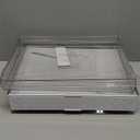 Z-Shaped Bathroom Countertop Organizer  2-Tier Vanity Organizer with Sliding Tray & Drawer for Skincare, Makeup & Perfume  Acrylic Storage for Dresser, Office or Desk (Transparent)