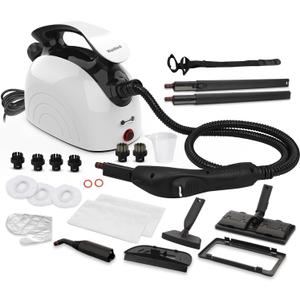 Steam Cleaner, Handheld Steamer with 21 Accessories, 248F High-Temperature Steam for Floors, Grout, Tiles, Carpet, Cars - Portable 1.08L Tank, Child Lock, Chemical-Free Cleaning