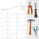 Supkiir 100Pcs Plastic Pegboard Hooks 4" Yellowish, Peg Board Shelving Hooks Suitable for 1/4 and 1/8 Pegboard, Pegboard Accessories for Kitchen Room Garage Office Tools Crafts Store Display