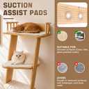 Solid Wood Leaning Cat Climbing Ladder, 70" Tall 6-Level Tree Tower