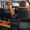 FLORICH Car Seat Covers Full Set Leather Automotive Seat Cover Waterproof 5 Seats Car Seat Protectors Luxury Front and Back Seat Cushions Universal Fit for Most Cars SUV Trucks, Brown&Black
