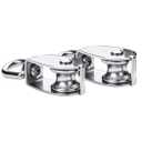 TooTaci 25MM Pulley System, 2 Pcs M25 304 Stainless Steel Pulleys Block with 66ft Nylon Rope & Spring Snap Hook, Single Pulley Wheel for Indoor Outdoor Lifting Project