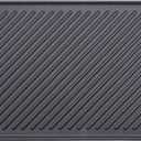 GGC Cast Iron Reversible Grill Griddle for Stove Top, Flat Griddle for Gas Grills, Flat and Ribbed Double-Side to Use, Non-Stick Griddle Plate Top Outdoor Cooking (20" x 9")