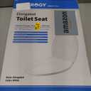 WSSROGY Toilet seat Elongated with Slow Close Hinges, Four Bumpers Never Loosen and Easily Remove, Two Sets of Parts, Plastic, White