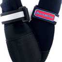 All Weather Neoprene Paw Protector Dog Boots with Reflective Straps in 5 Sizes! (Black Large)