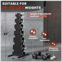 Dumbbell Rack Stand Only, 7-Tier Weight Rack for Dumbbells, Wide-Slot No-Interference Design, Solid Steel Construction Weight Holder for Home Gym, Fitness Equipment Storage Organizer (Rack Only)