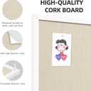 24x36 Inch Cork Board for Wall Hanging with Linen, Bulletin Board with Push Pins, Mounted Memo Message Board for Home Office Decor, Dorm Room Essentials, Classroom Organization
