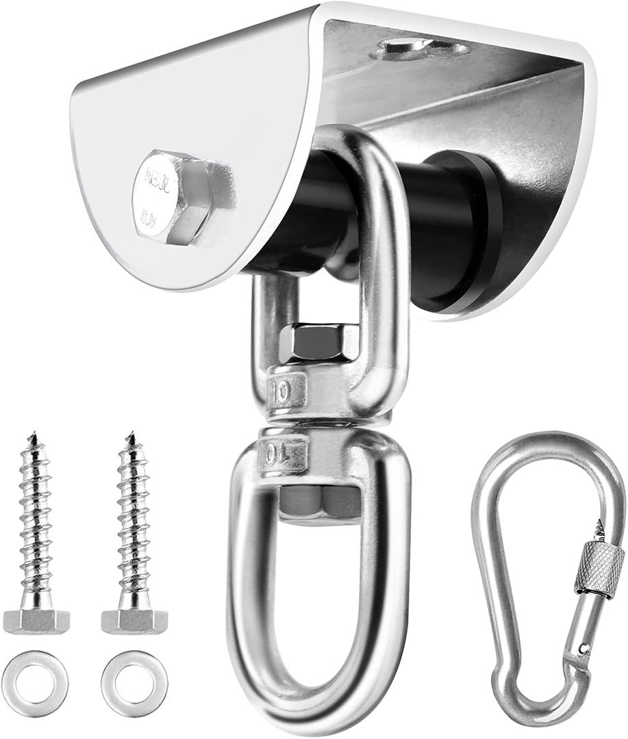 Eapele Heavy Bag Hanger, Punching Bag Mount for Ceiling 360 Swivel Wood Beam Holder for Boxing Bag, Heavy Bag, Gym Punching Bag, Speed Bag, Aerial Yoga Swing, Gymnastic Rings, Sandbag, Hammock