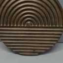 Musanpou Hand-carved Wood Wall Decor featuring Artistic Round Design for Farmhouse and Country-style Interiors | Wall Art Decoration | 11.8 inches x 11.8 inches (brown)