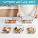 Vtopmart 18Pack Glass Food Storage Containers with Lids, Meal Prep Containers, Airtight Lunch Containers with Leak Proof Locking Lids for Microwave, Oven, Freezer, Dishwasher