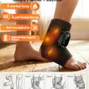 Foot Massager for Neuropathy Plantar Fasciitis Pain Relief, Cordless Heated Vibrating Cloud-Soft Ankle Wrap Feet Massage, Portable 2H Run Time, 6 Heats, 3 Modes, Auto-Off Timer, 1pcs