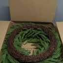 Artgar 26 Inch Pine Wreath - Christmas Wreaths for Front Door - Real Touch Pine Wreath - Large Artificial Green Wreaths for Walls Windows Porches Farmhouse Indoor Outdoor Home Decor (Style-1)