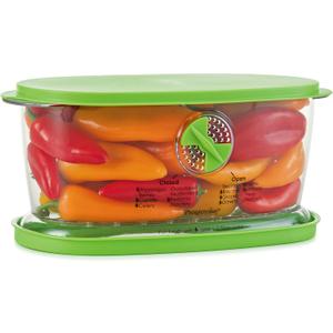 PrepSolutions Fresh Fruit & Vegetable Keeper, Green Airtight Container with Vent for Prolonged Freshness