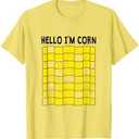 Corn Halloween Costume Funny Foodie Farmer T-Shirt, Medium
