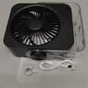 KIMMOO USB Desk Fan for Bedroom, 199 Speeds Turbo Airflow, Portable Fan with Ice Cooling, Digital Display Quiet Table Fan, 270 Rotating Small Rechargeable Battery Desktop Fans for Home Office (Black)