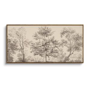 InSimSea Extra Large Framed Vintage Wall Art,Tree Mountain Prints,24x48inch