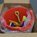 Didaey 12 Set Beach Sand Buckets and Shovels Set Includes 9 Inch Large Sand Buckets and Shovels Beach Pails Toys for Kids for Summer Theme Party Favors Summer Game (4 Colors), Buckets: 9 inches, Shovels: 7.5 x 2.5 inches