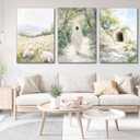 3 Pcs Christian Canvas Wall Art Modern Christian Bible Sheep Jesus On The Way Empty Tomb Painting Picture Wall Decor Bible Sketch Poster Prints for Office Living Room Bedroom Home Decoration
