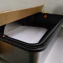 Vivifying XL Stainless Steel Cat Litter Box with Lid, Side Entry, Black