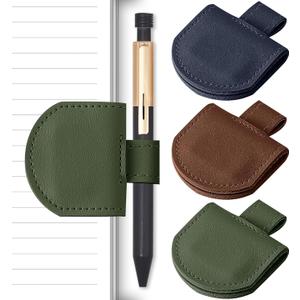 Magnetic Pen Holder for Notebook - 3 Pcs Leather Magnetic Bookmarks Holder for Reading Women, Book Lover Gifts for Bookish, Standard Size